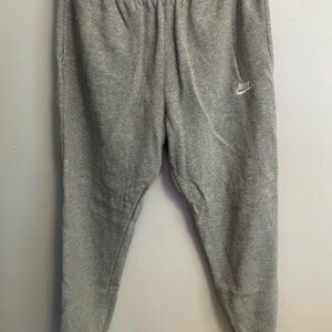 Nike Gray Tapered Sweatpants with Elastic Waistband